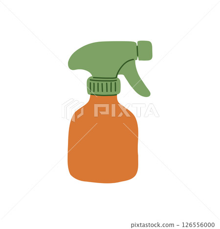 A Stylized and Colorful Spray Bottle Illustration Designed Specifically for Cleaning Purposes Vector illustration 126556000