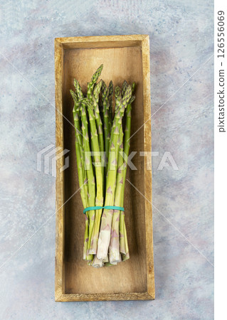 Bundles green asparagus. 126556069