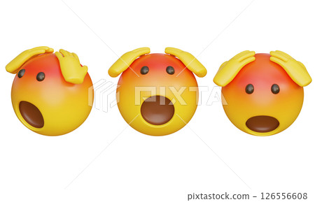 angry expression with open mouth and hands on head Emoji 3D Icon angry expression with open mouth and hands on head Emoji 3D Icon 126556608
