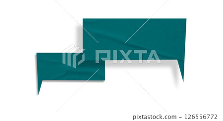 Green speech bubble crumpled paper isolated on transparent background Green speech bubble crumpled paper isolated on transparent background 126556772