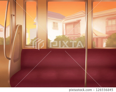 Background illustration: Inside the train (evening) 126556845