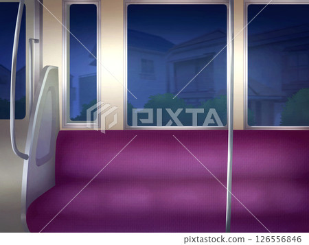 Background illustration: Inside the train (night) Background illustration: Inside the train (night) 126556846