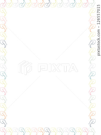 Frame of cute safari animals African elephant. Wildlife animal on white background border with empty space 126557015