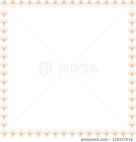 Mystic eye frame. Colorful childish template. Vector celestial prediction eye on white background 126557016