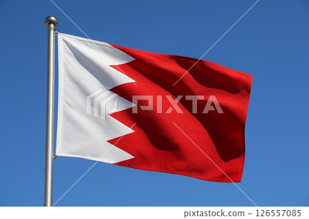 Kingdom of Bahrain National Flag Kingdom of Bahrain National Flag 126557085
