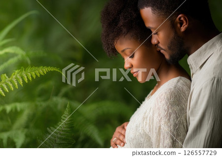 Loving Couple Expecting a Baby in Nature 126557729