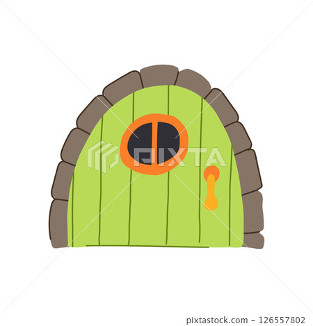 ancient wooden door fairy tale house cartoon vector illustration ancient wooden door fairy tale house cartoon vector illustration 126557802