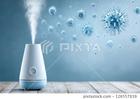 Humidifier Spreading Airborne Viruses Illustration 126557839