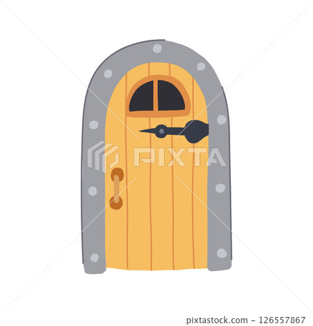 enchanted wooden door fairy tale house cartoon vector illustration enchanted wooden door fairy tale house cartoon vector illustration 126557867