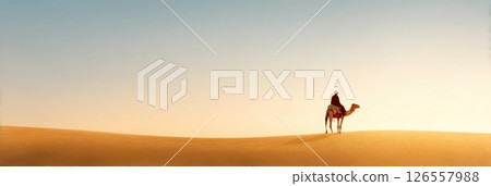 Lone Traveler on Camelback 126557988