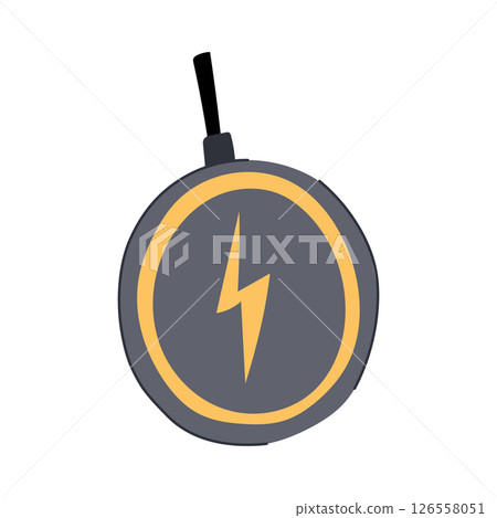 portable wireless laptop charger cartoon vector illustration portable wireless laptop charger cartoon vector illustration 126558051