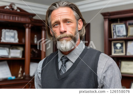 Mature Professional Portrait in Traditional Office Setting Mature Professional Portrait in Traditional Office Setting 126558076
