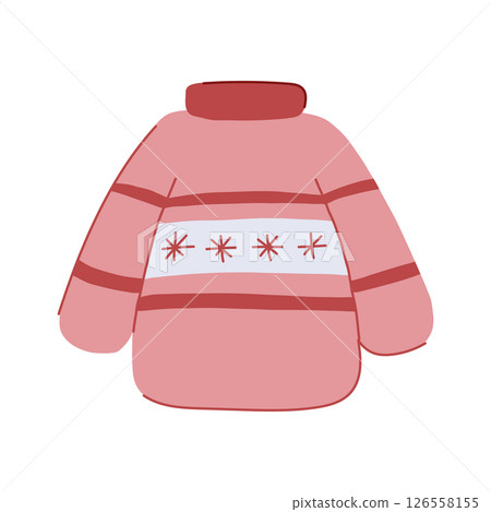 comfort winter sweater cozy cartoon vector illustration 126558155
