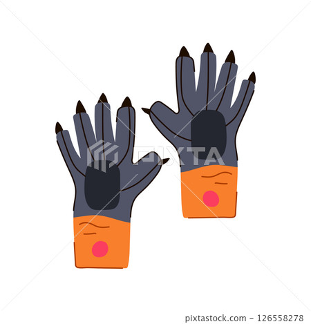 reality vr glove cartoon vector illustration 126558278