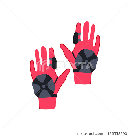 feedback vr glove cartoon vector illustration 126558390