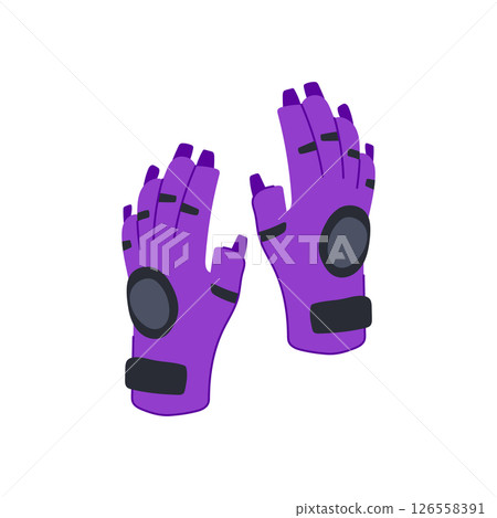 haptic vr glove cartoon vector illustration haptic vr glove cartoon vector illustration 126558391