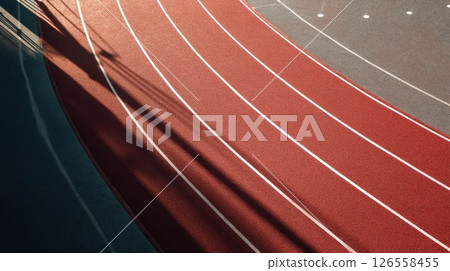 Serene View of Red Running Track 126558455