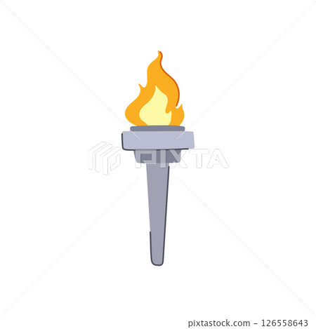 kindle torch fire cartoon vector illustration 126558643