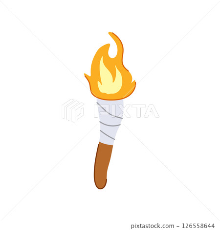 inferno torch fire cartoon vector illustration 126558644