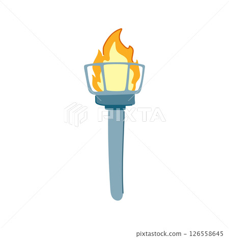 flicker torch fire cartoon vector illustration 126558645