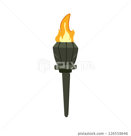 glow torch fire cartoon vector illustration 126558646