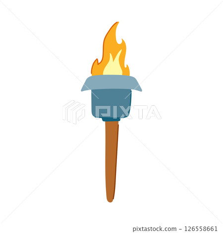ignite torch fire cartoon vector illustration 126558661