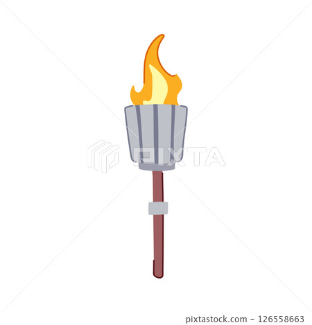light torch fire cartoon vector illustration 126558663