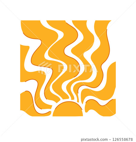 glow sun groovy cartoon vector illustration glow sun groovy cartoon vector illustration 126558678
