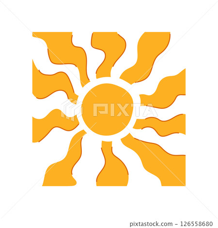 summer sun groovy cartoon vector illustration summer sun groovy cartoon vector illustration 126558680