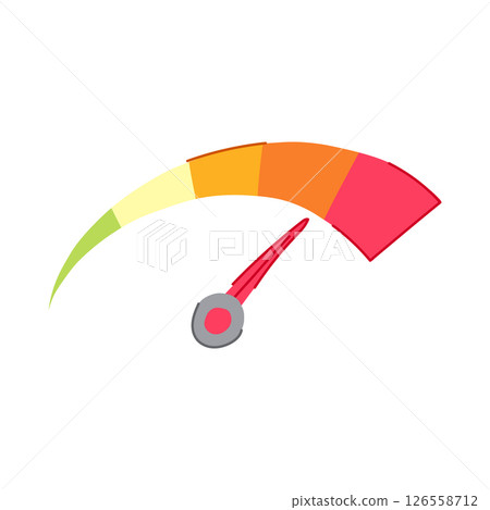 cluster speedometer cartoon vector illustration 126558712
