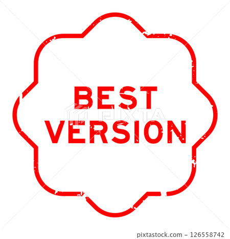 Grunge red best version word rubber seal stamp on white background Grunge red best version word rubber seal stamp on white background 126558742