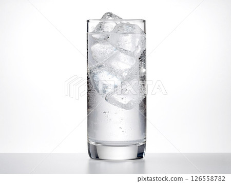 carbonated water in a glass 126558782