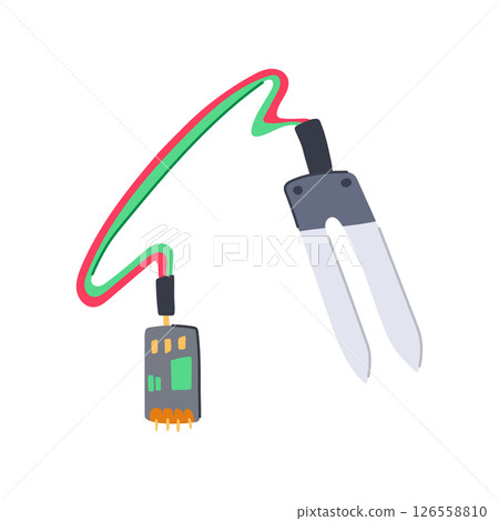 bordeaux soil moisture sensor cartoon vector illustration 126558810