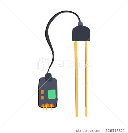 champagne soil moisture sensor cartoon vector illustration 126558821