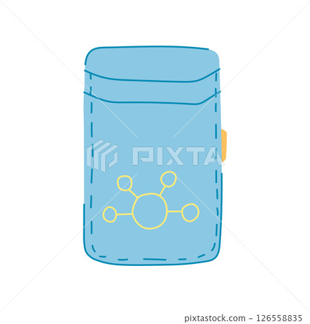 biometric smart wallet cartoon vector illustration 126558835
