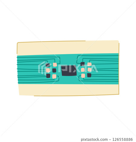 biometric smart patch cartoon vector illustration 126558886