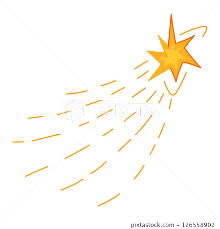 galaxy shooting star space cartoon vector illustration 126558902
