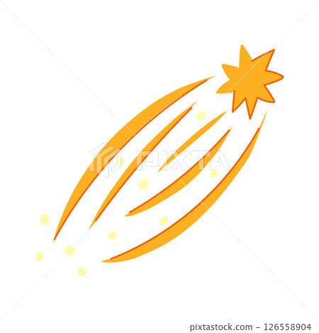 asteroid shooting star space cartoon vector illustration 126558904