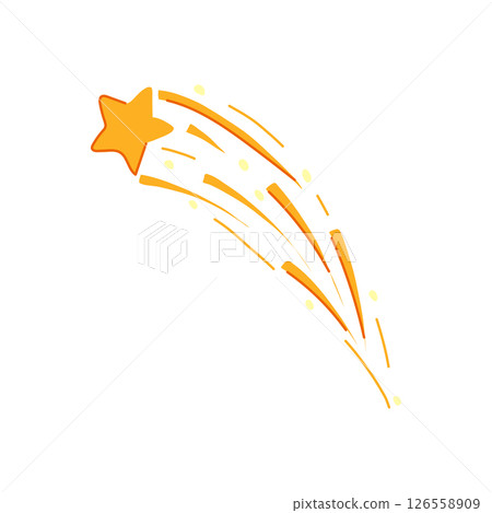 comet shooting star space cartoon vector illustration 126558909