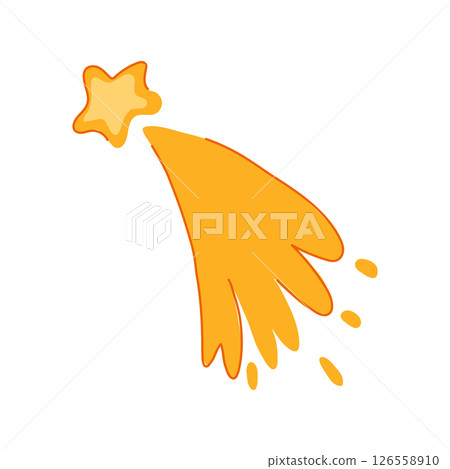 cosmos shooting star space cartoon vector illustration 126558910