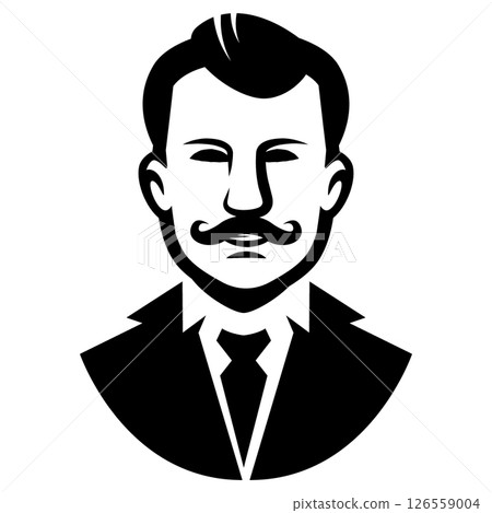 Engraving style gentleman illustration. Design element for logo, label, sign, emblem. Vector illustration Engraving style gentleman illustration. Design element for logo, label, sign, emblem. Vector illustration 126559004