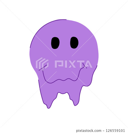 festival psychedelic smile cartoon vector illustration 126559101