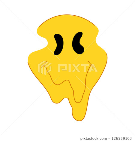 music psychedelic smile cartoon vector illustration 126559103