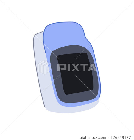 display oxygen fingertip monitor cartoon vector illustration 126559177