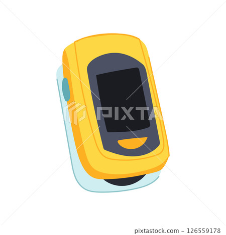portable oxygen fingertip monitor cartoon vector illustration portable oxygen fingertip monitor cartoon vector illustration 126559178