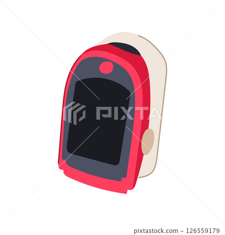 accuracy oxygen fingertip monitor cartoon vector illustration accuracy oxygen fingertip monitor cartoon vector illustration 126559179
