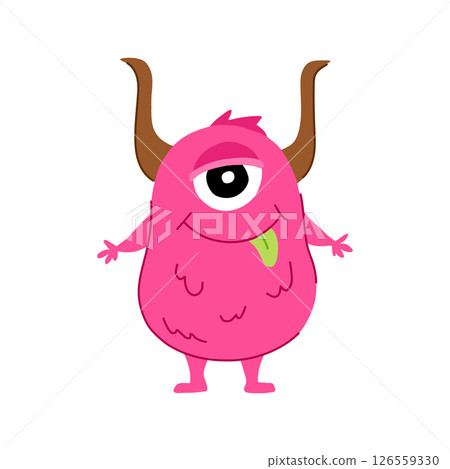 minotaur monster with horns cartoon vector illustration 126559330