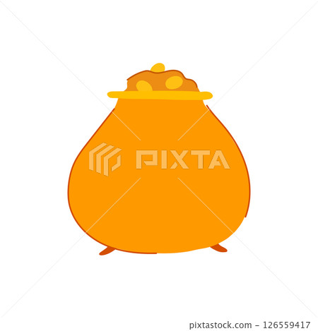 myth leprechaun gold pot cartoon vector illustration 126559417