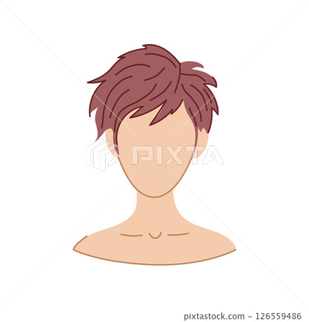 ponytail hairstyles for women cartoon vector illustration 126559486