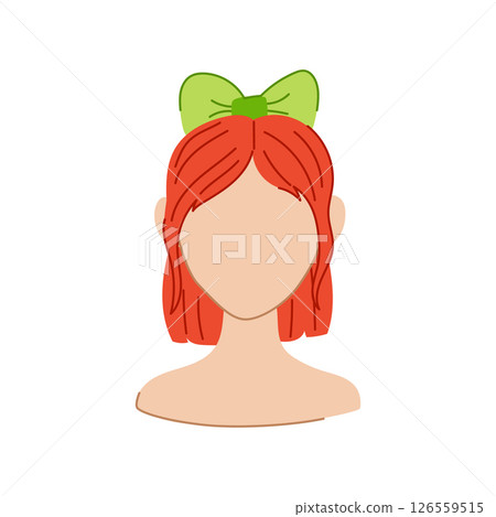 bangs hairstyles for kid girl cartoon vector illustration 126559515